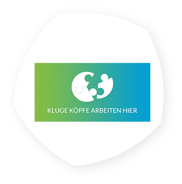 Logo: Kluge Köpfe arbeiten hier